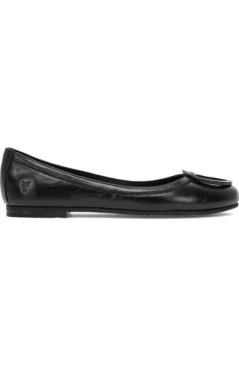 Frye Carson Logo Ballet Flat, Alternate, color, Black