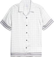 Reiss Suarez Woven Short Sleeve Button-Up Camp Shirt