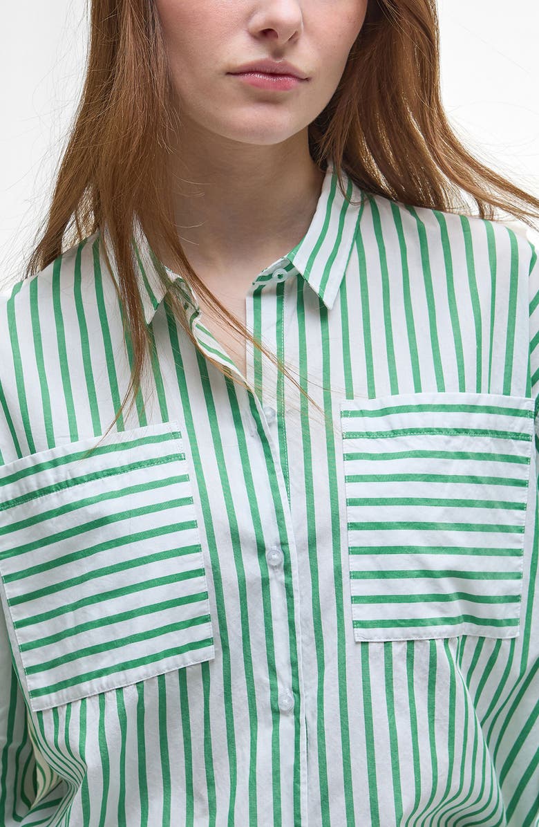 Barbour Nicola Stripe Cotton Button-Up Tunic, Alternate, color,