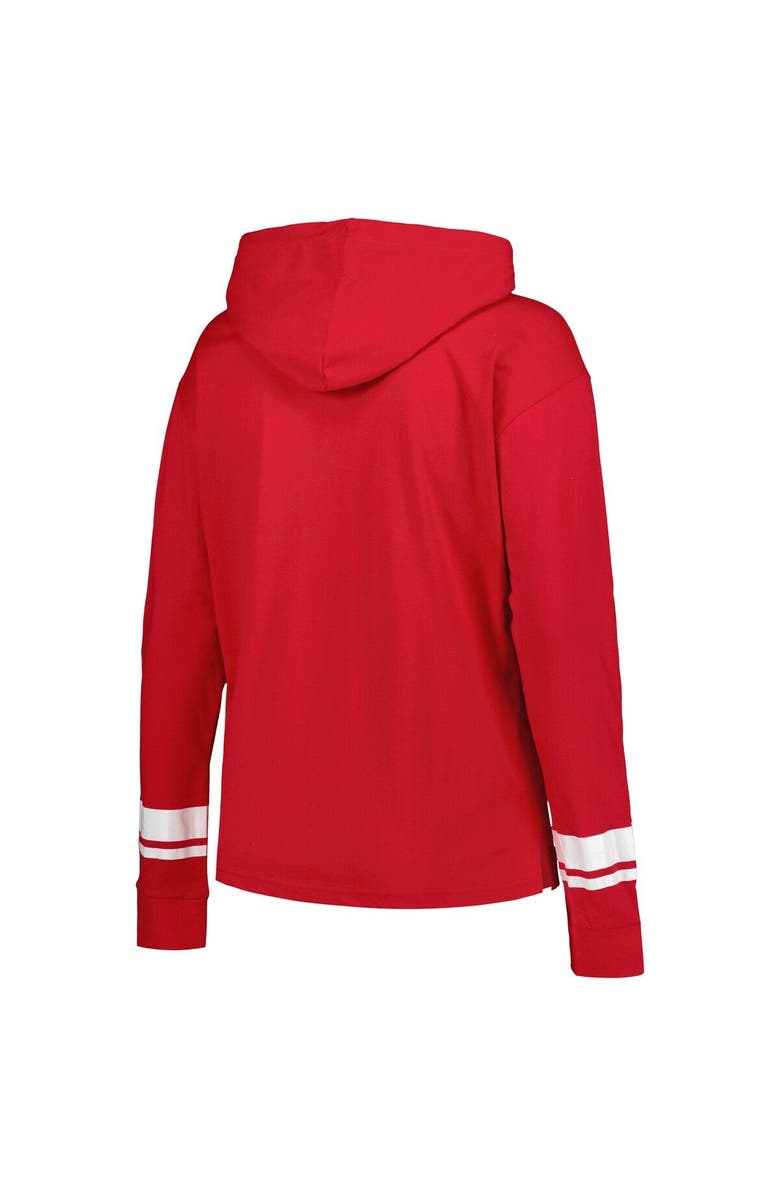 PROFILE Women's Red Washington Capitals Colorblock Pullover Hoodie Jacket, Alternate, color,