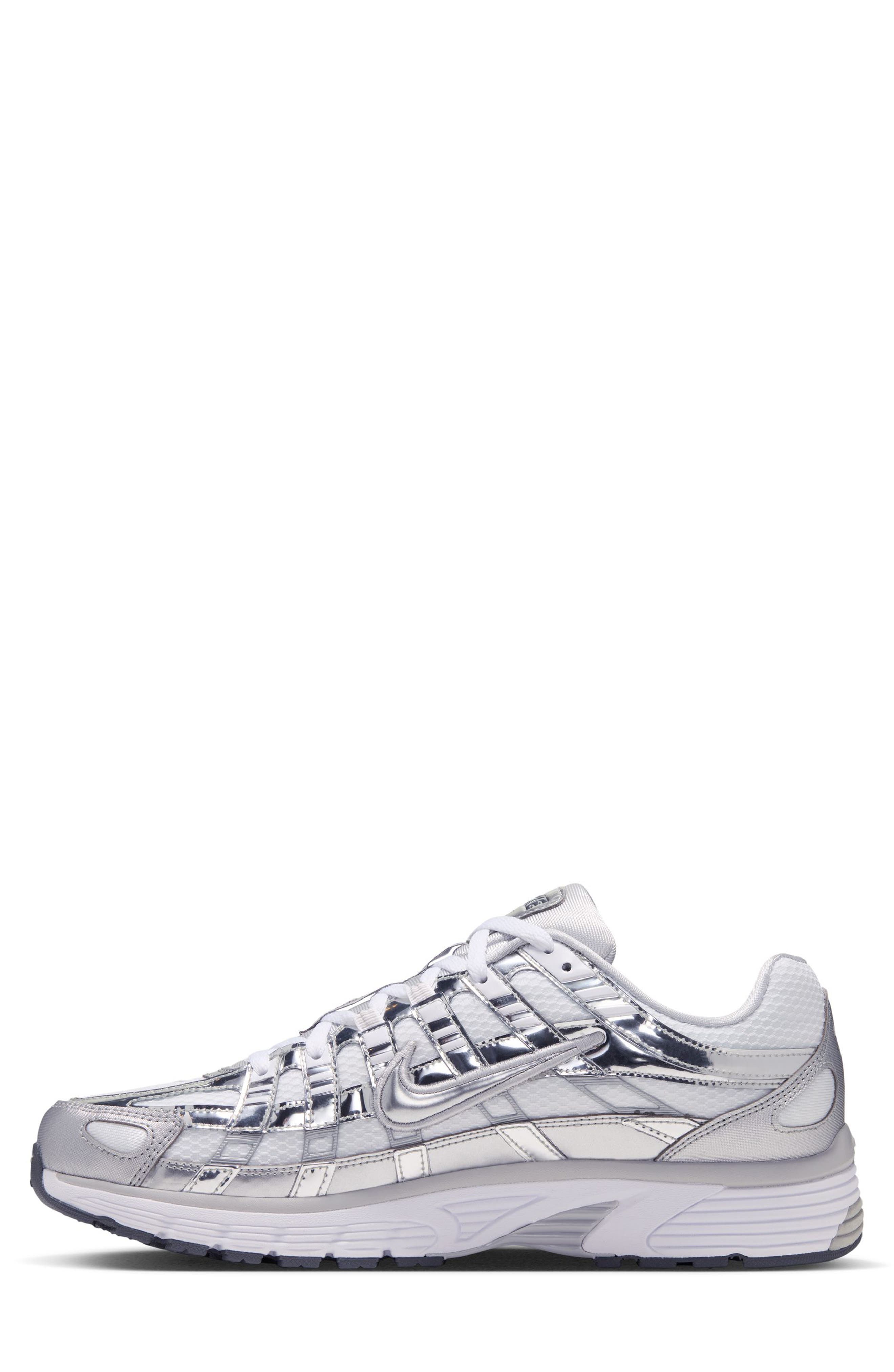 P-6000 Sneaker, Alternate, color, WHITE/ METALLIC SILVER