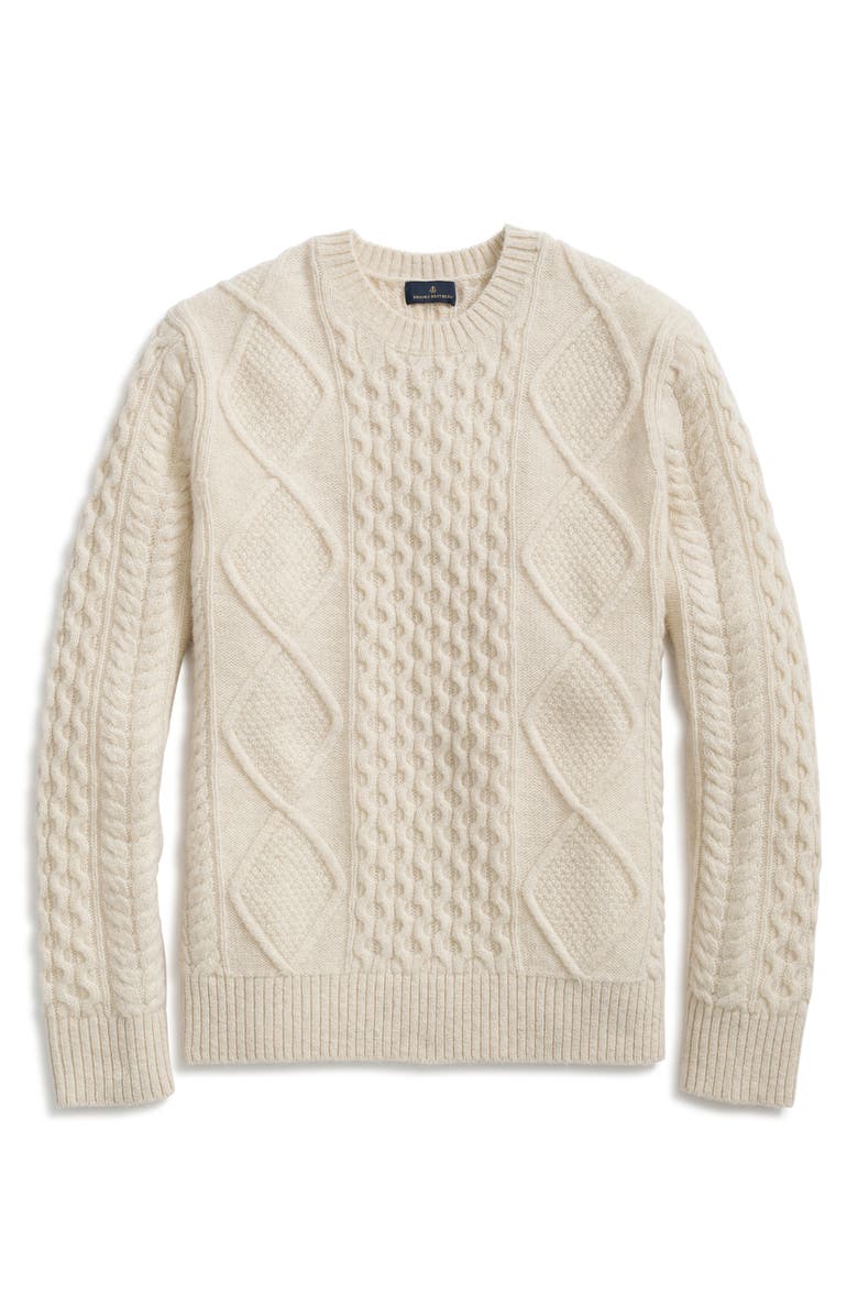 Brooks Brothers Donegal Aran Wool Sweater, Main, color, 