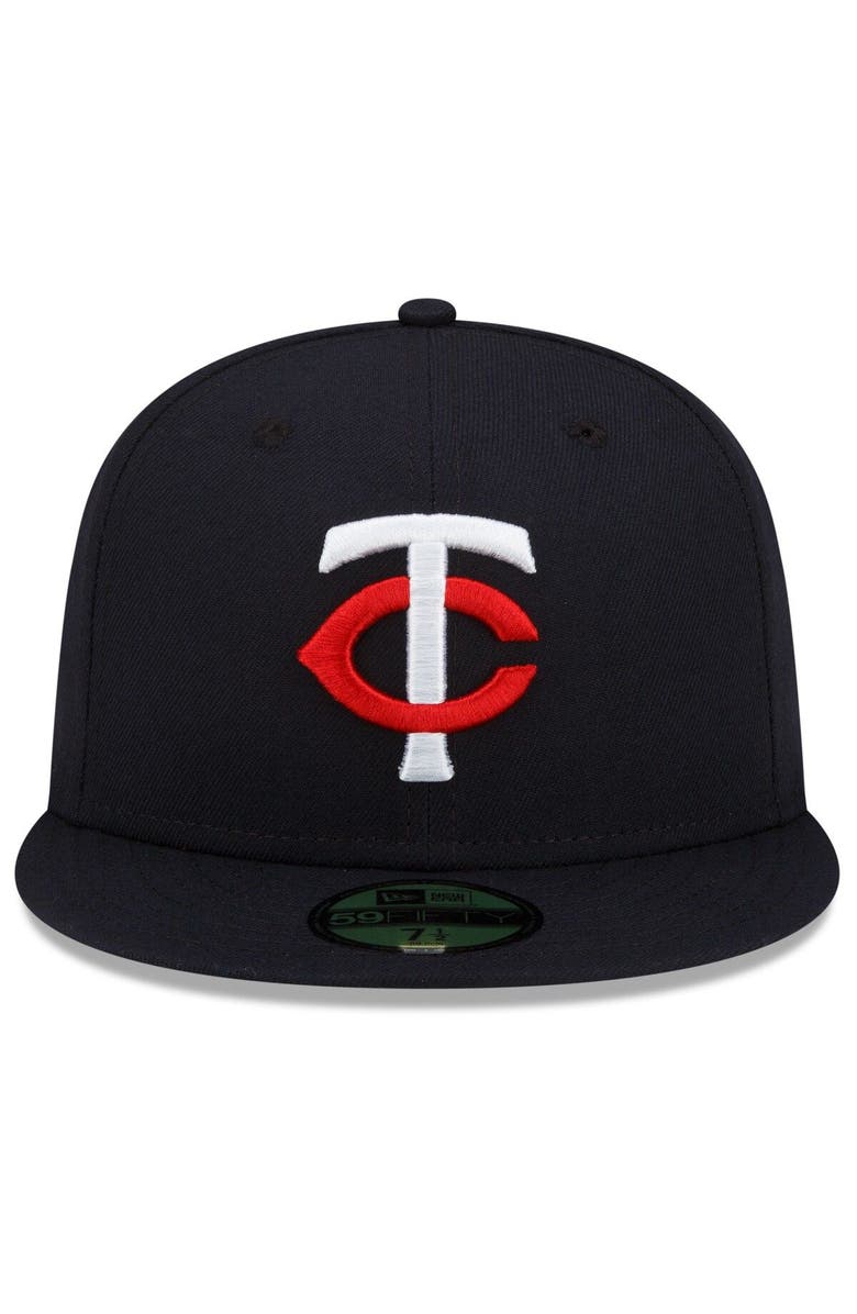 New Era Men's New Era Navy Minnesota Twins 2023 Authentic Collection Home 59FIFTY Fitted Hat, Alternate, color, Navy