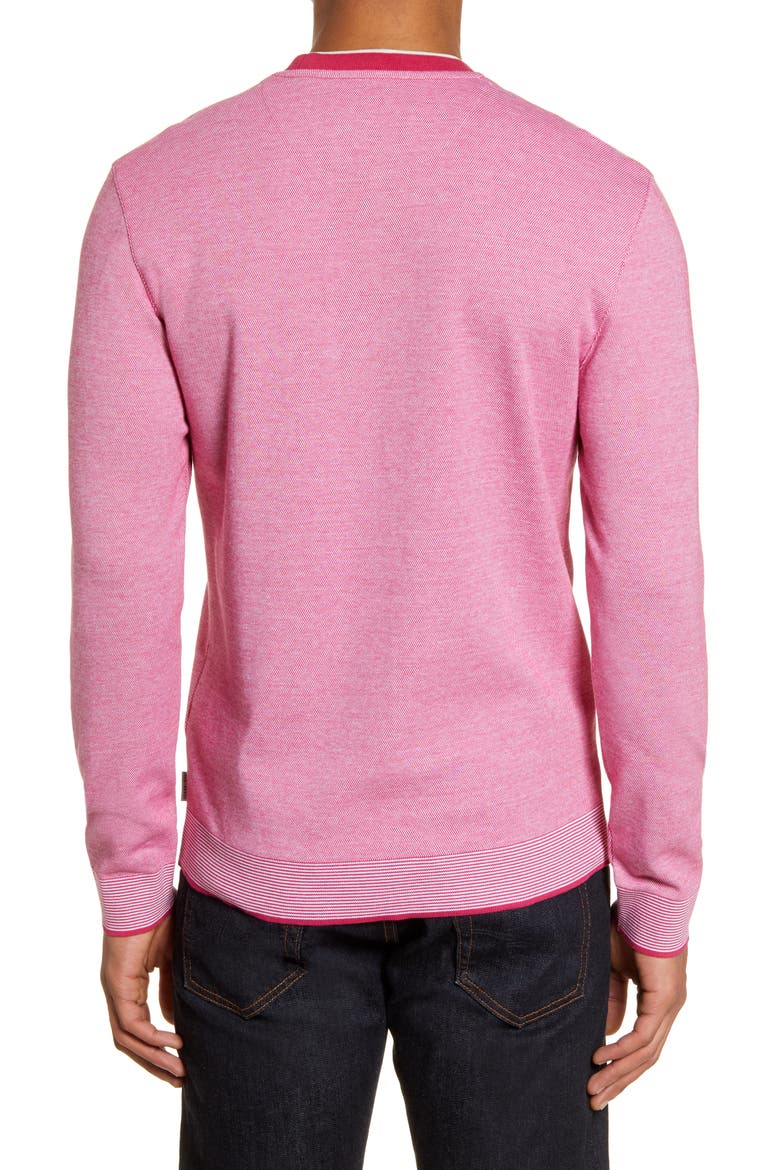 Carriage Slim Fit Sweater, Alternate, color, DEEP PINK