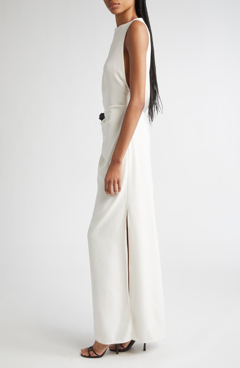 Proenza Schouler Indria Sleeveless Double Crepe Dress, Alternate, color, White
