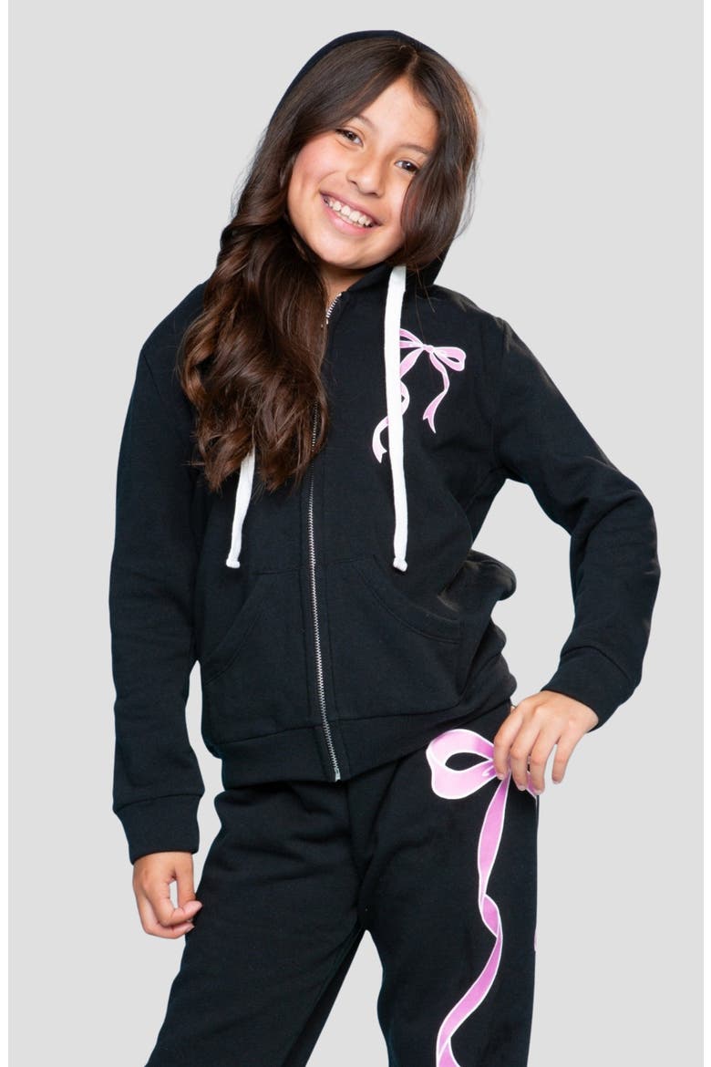 Kids' Soft Zip Hoodie, Alternate, color, BLK MULTI