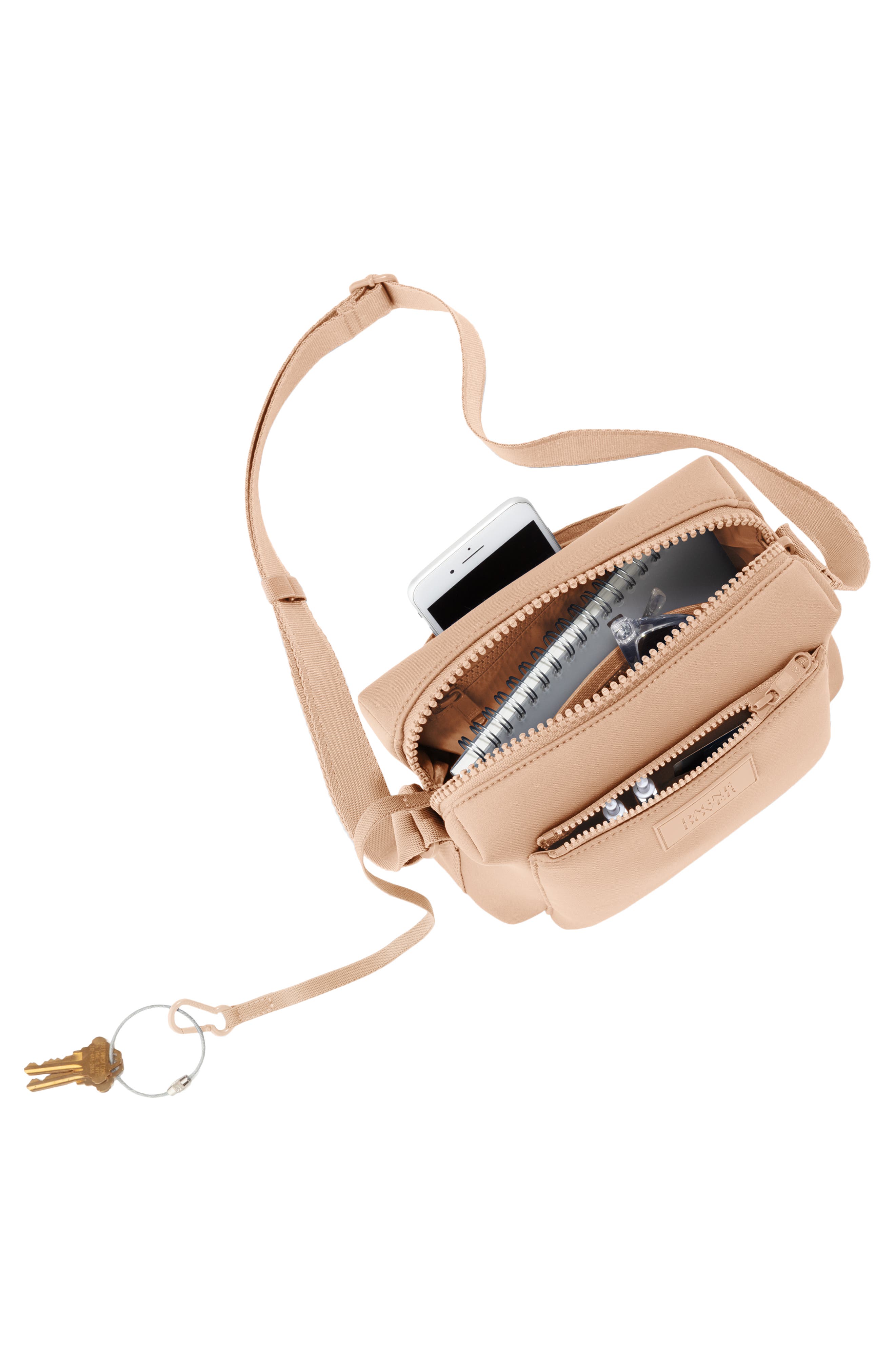 Micah Water Resistant Neoprene Crossbody Bag, Alternate, color, BANDAGE