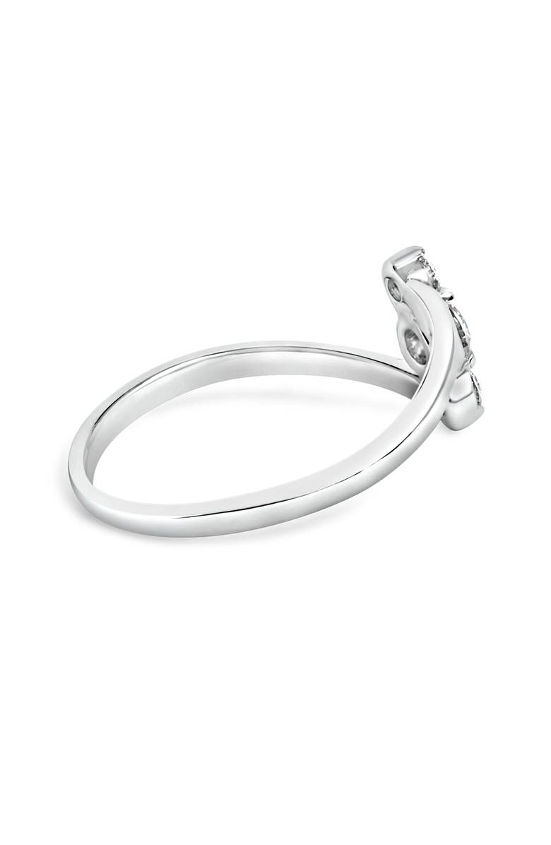 Haus of Brilliance 10K Gold 1/4 Cttw Lab Grown Diamond Vertical Three Stone Ring, Alternate, color, White