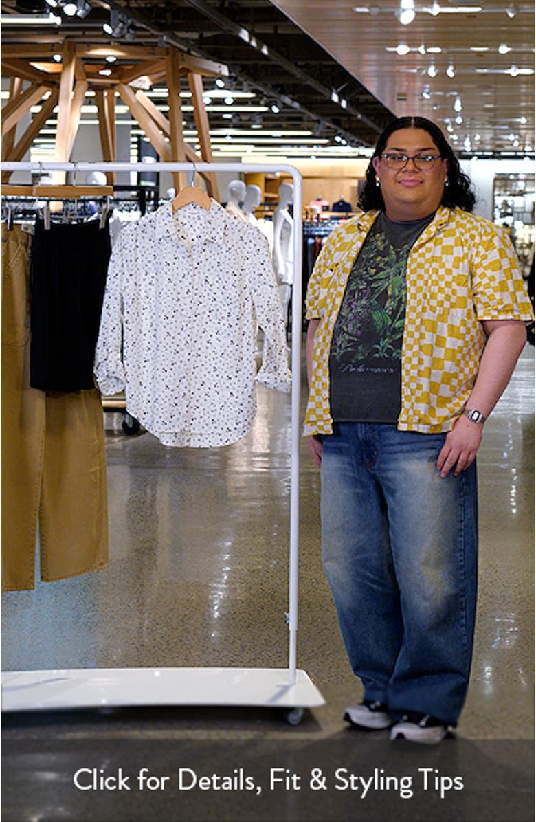 Karolee Heart Print Cotton Button-Up Shirt, sales video thumbnail