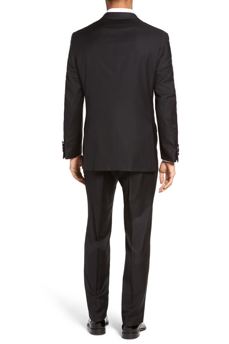 Classic B Fit Wool Tuxedo, Alternate, color, BLACK
