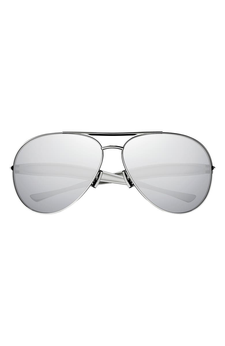 Bottega Veneta 64mm Oversize Pilot Sunglasses, Main, color,