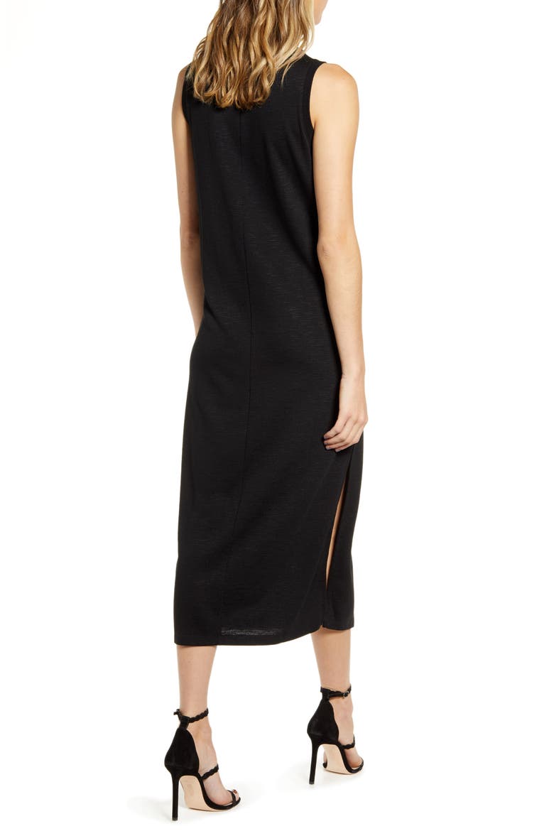 Sage Midi Tank Dress, Alternate, color, BLACK