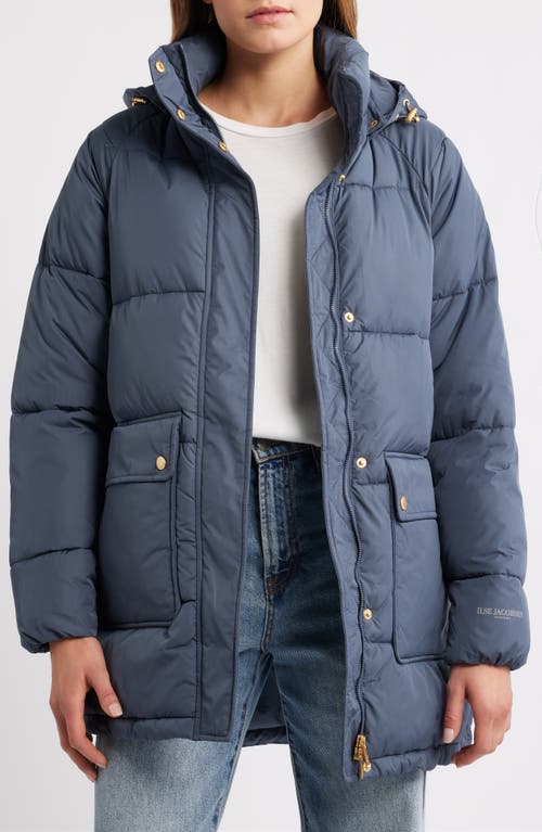 Ilse Jacobsen Peppy Waterproof Puffer Coat In Blue