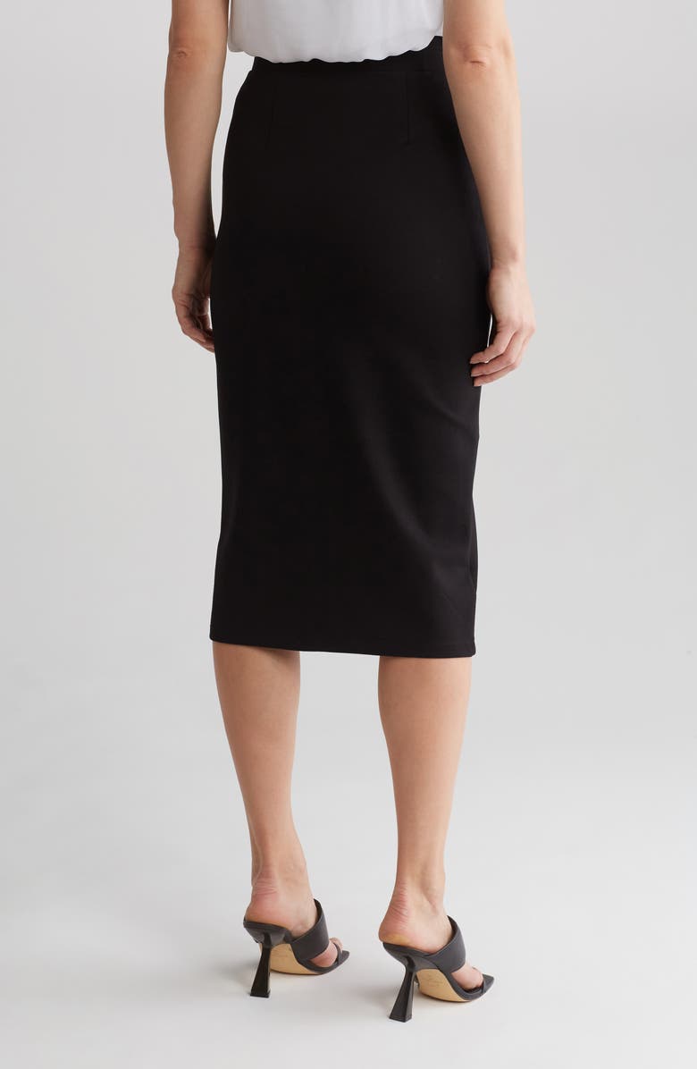 BY DESIGN Kim Ponte Pencil Skirt, Alternate, color, Black