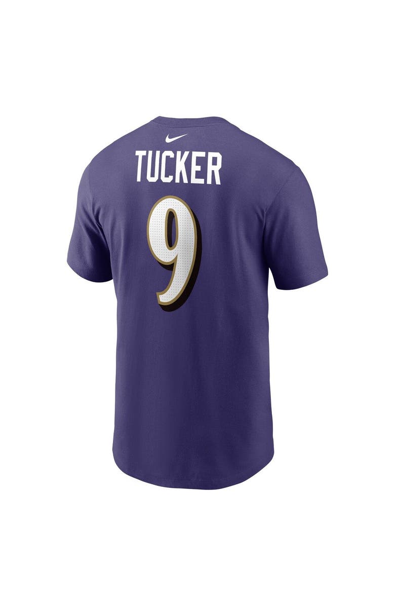Nike Men's Nike Justin Tucker Purple Baltimore Ravens Player Name & Number T-Shirt, Alternate, color,