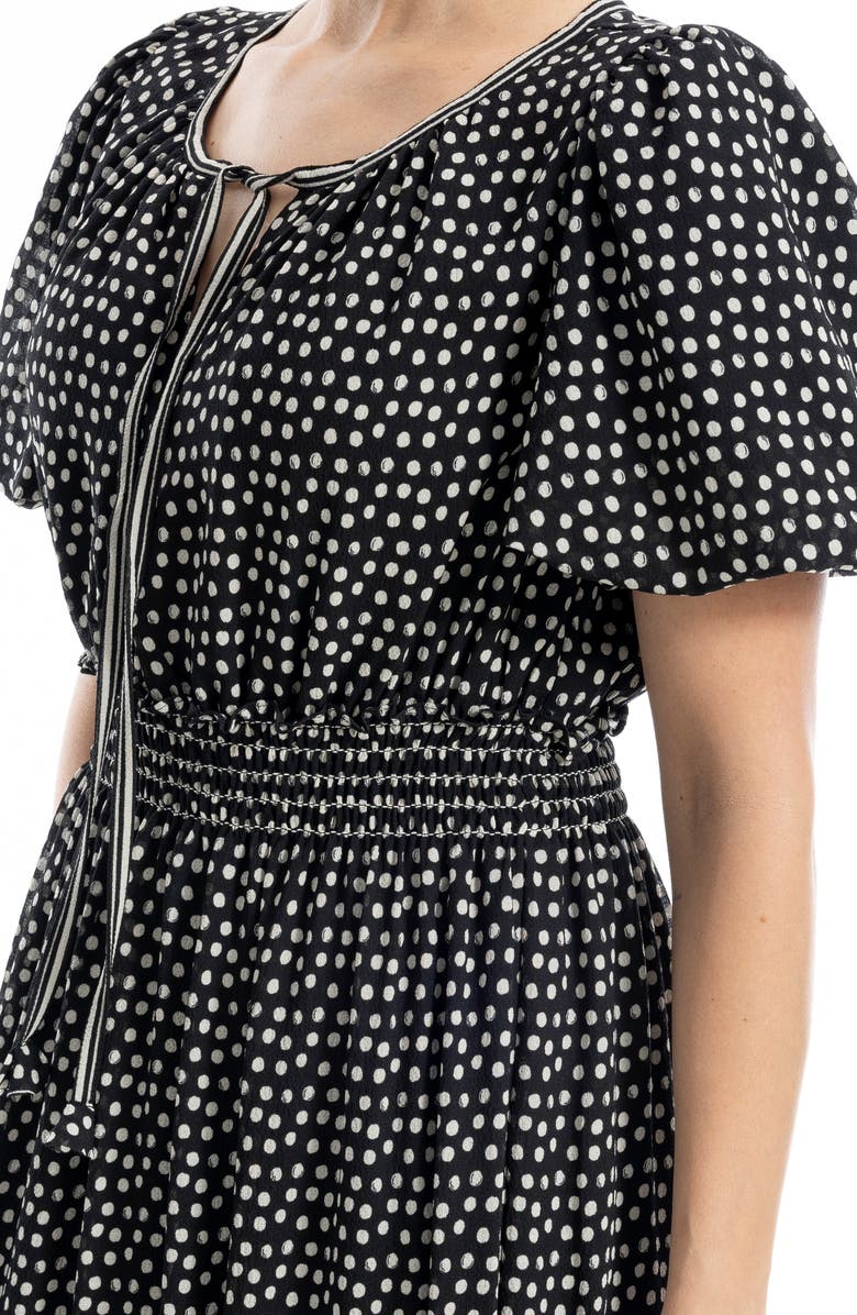 MAX STUDIO Bubble Sleeve Tiered Maxi Dress, Alternate, color,