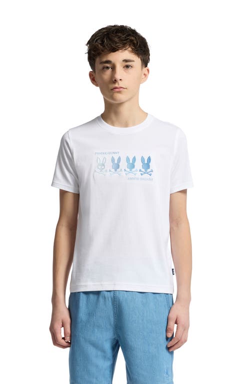 Shop Psycho Bunny Kids' Oceania Embroidered Pima Cotton T-shirt In White