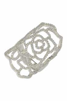 SUZY LEVIAN Sterling Silver CZ Armor Ring