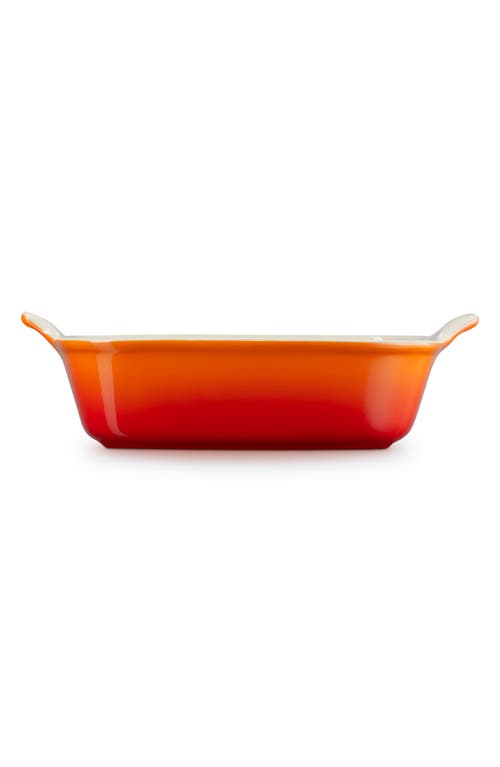 Le Creuset Heritage 3-quart Square Baking Dish In Flame