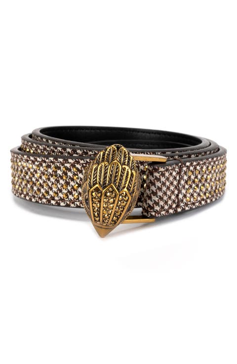 Crystal Houndstooth Belt