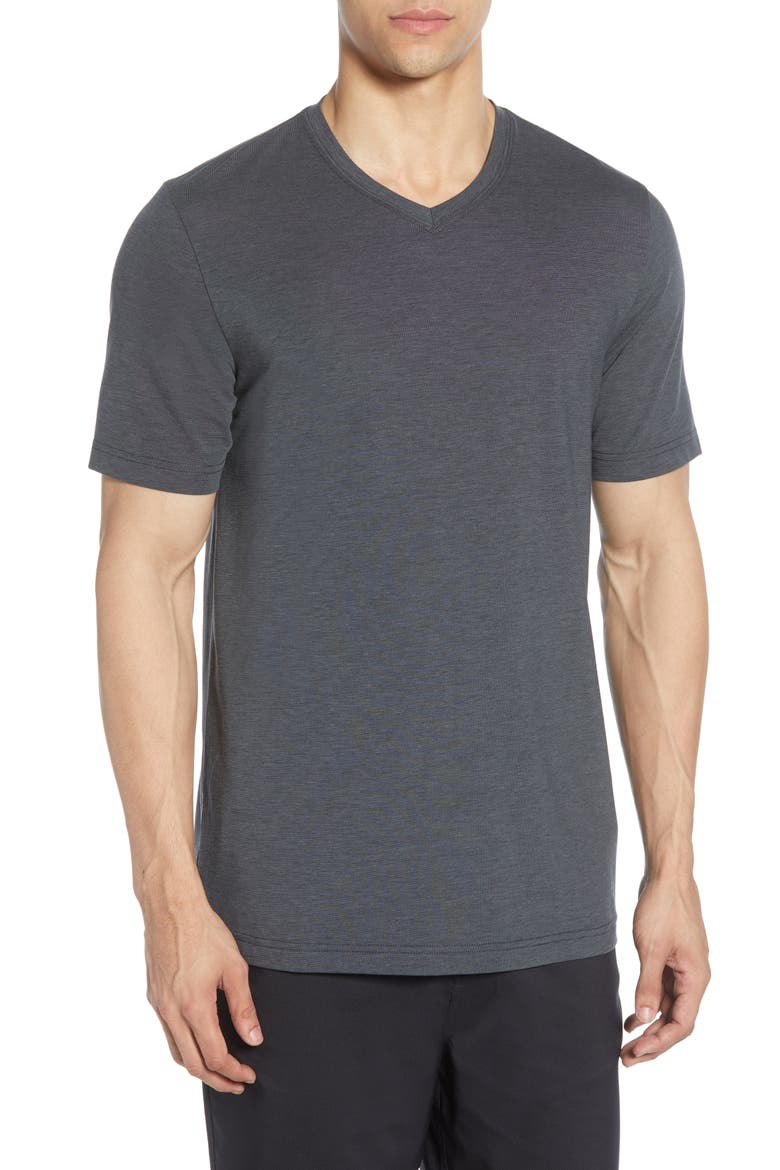 Potholder V-Neck T-Shirt, Main, color, HEATHER CHARCOAL