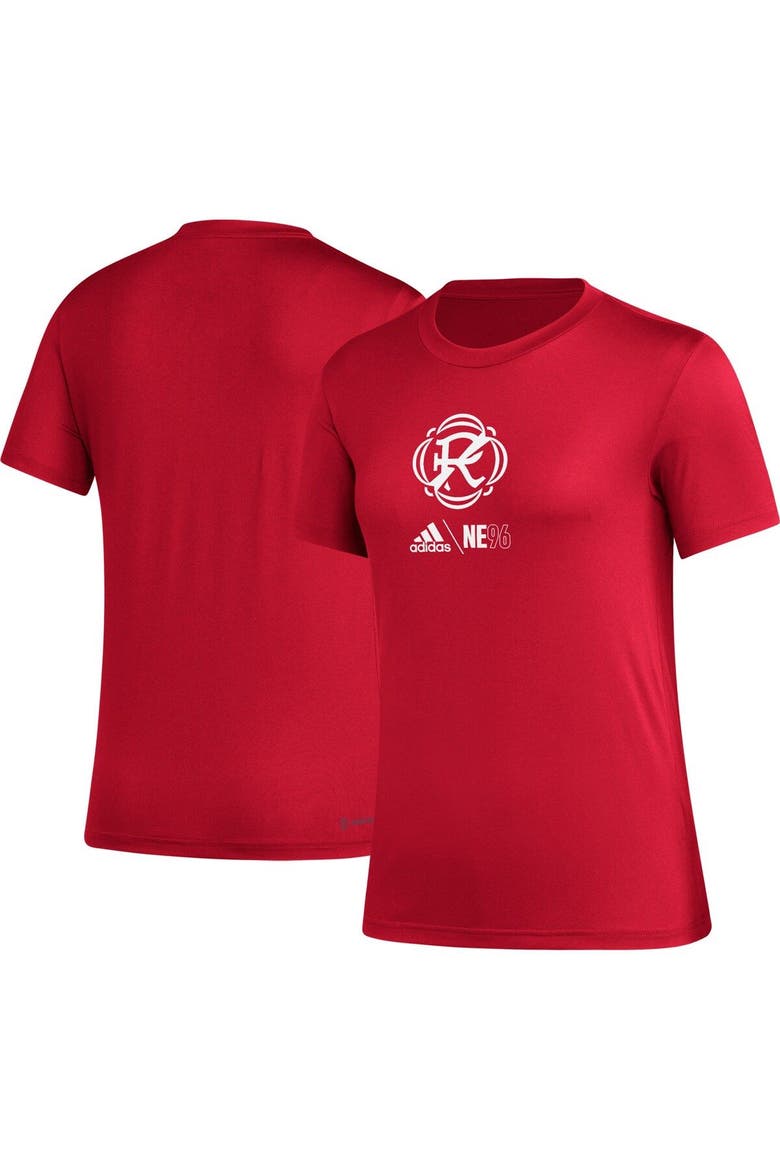 Women's adidas Red New England Revolution AEROREADY Club Icon T-Shirt, Main, color, Red