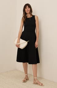 Pact Organic Cotton Fit & Flare Keyhole Back Dress