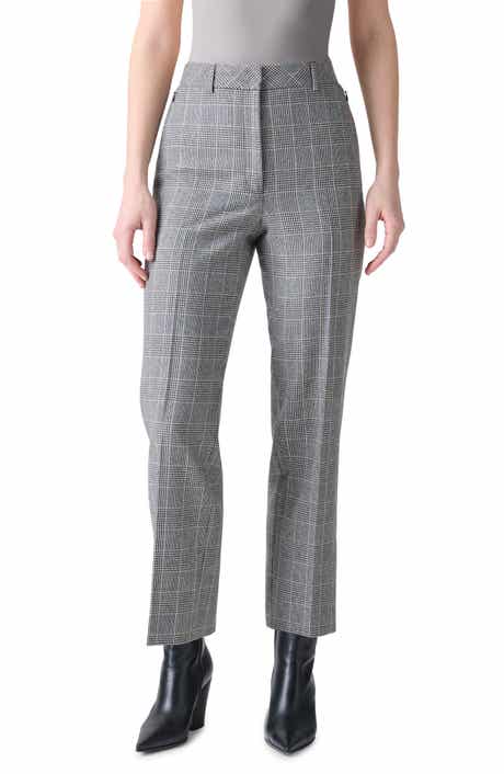 Faria Check Cashmere Ankle Pants