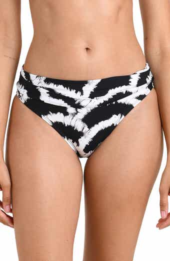Woven Shadows Shirred Bikini Bottoms