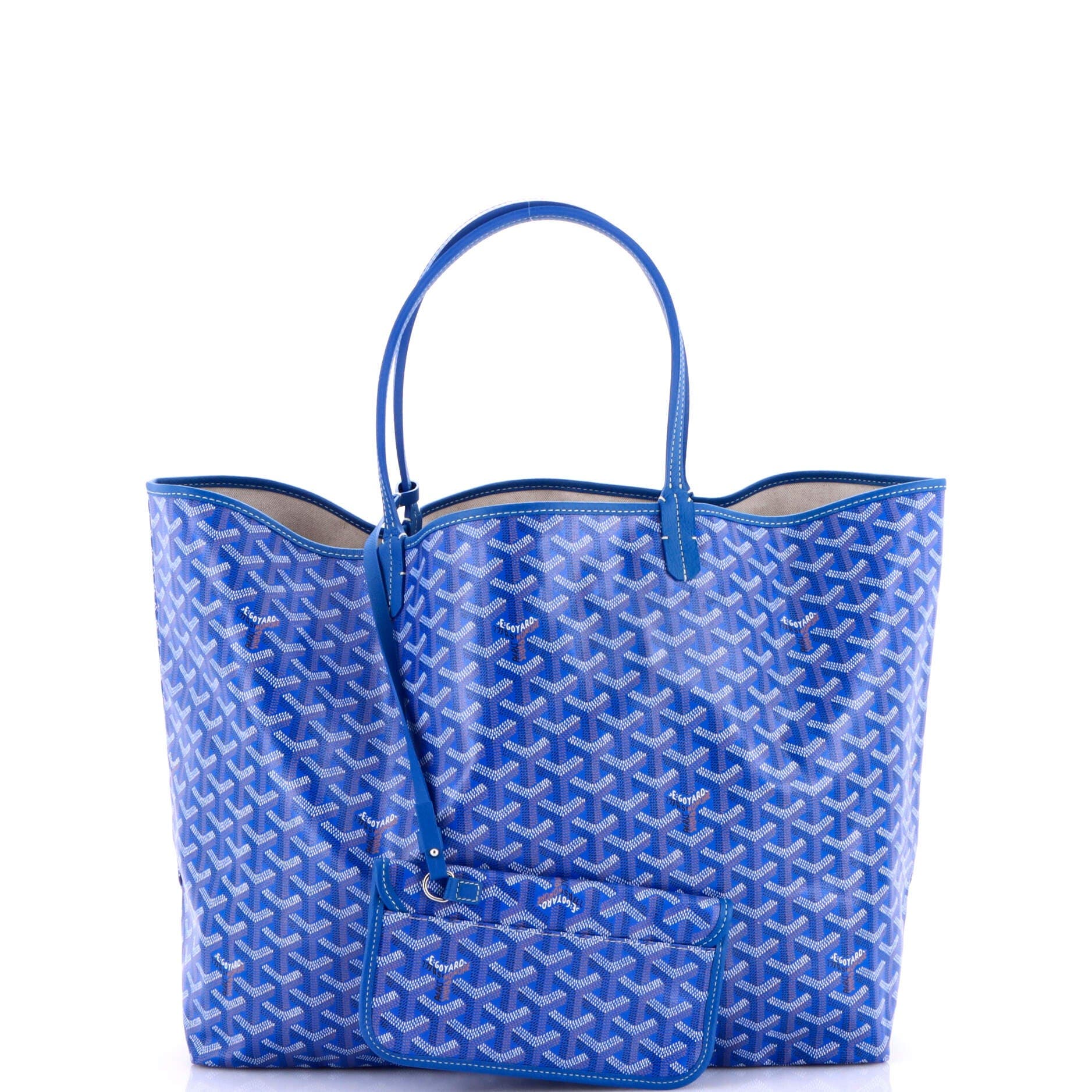 Pre-Owned Goyard Saint Louis Tote Coated Canvas PM, Alternate, color, Blue