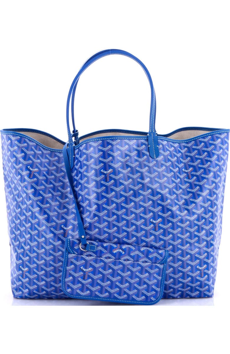Pre-Owned Goyard Saint Louis Tote Coated Canvas PM, Alternate, color, Blue