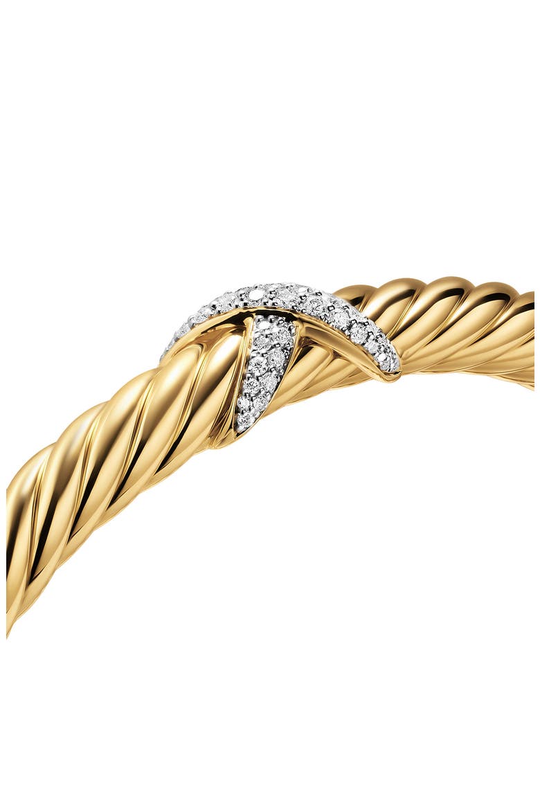 Cablespira® Flex Diamond X Bracelet, 6mm, Alternate, color, GOLD