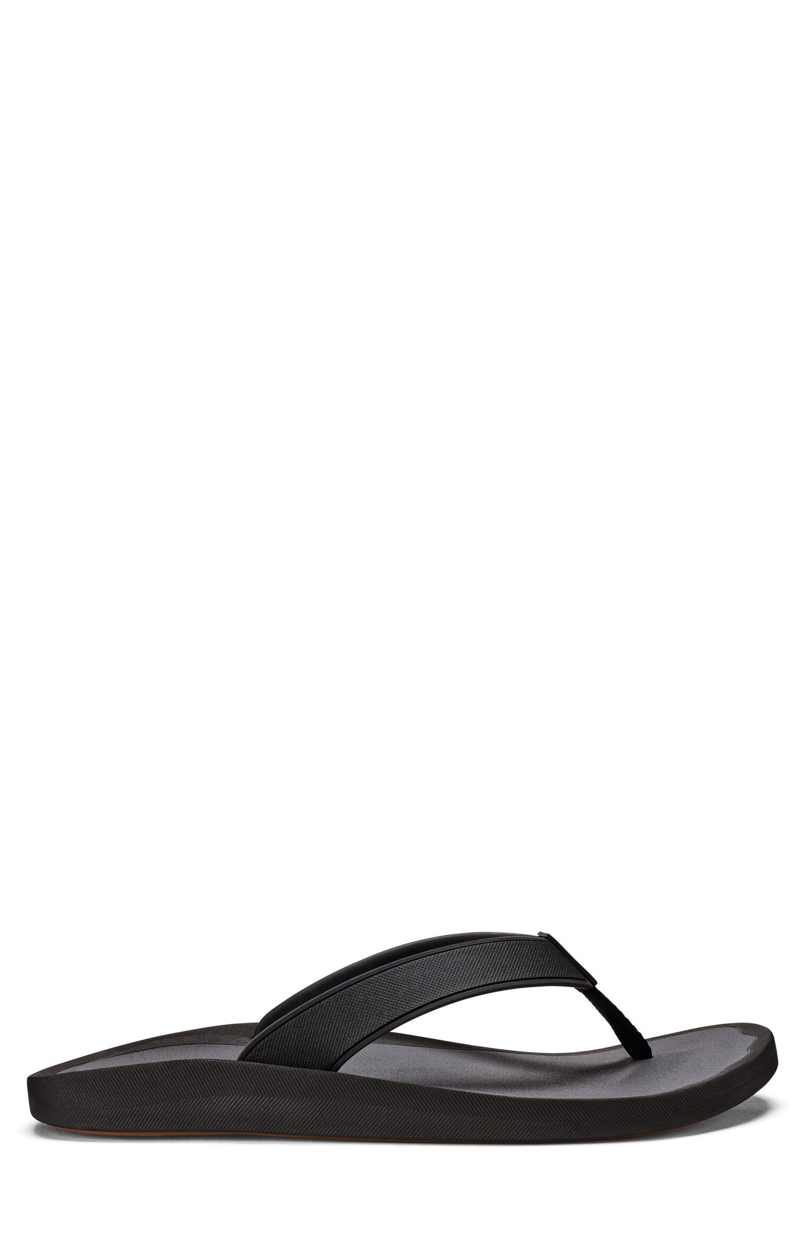 OluKai Kōko'o Waterproof Flip Flop, Alternate, color, Black / Dk Shadow