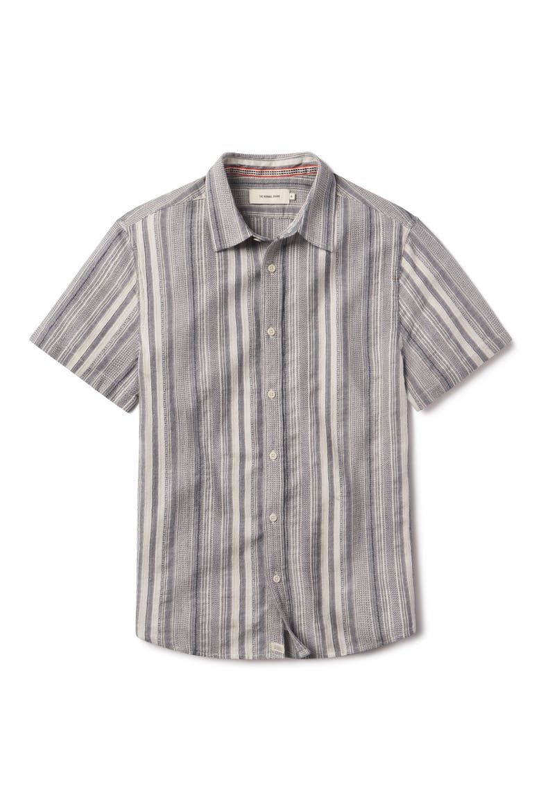 Freshwater Everyday Short Sleeve Button-Up Shirt, Alternate, color, POSITANO STRIPE
