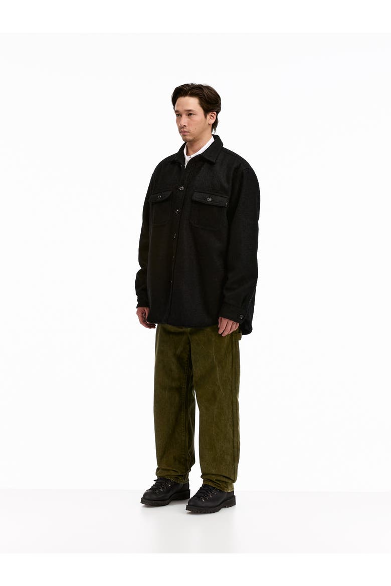 Double Pocket Shirt Jacket, Alternate, color, Black