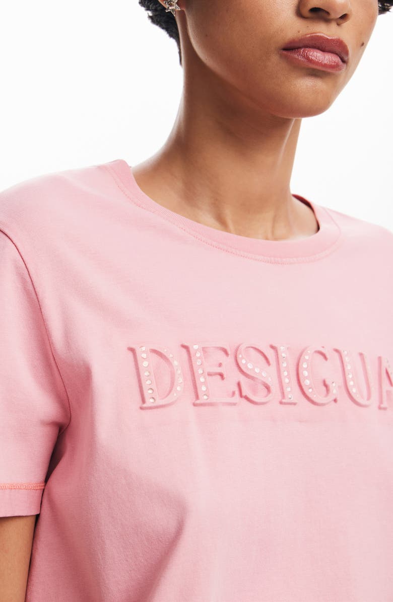 Desigual Brandy Embellished Cotton Graphic T-Shirt, Alternate, color, 