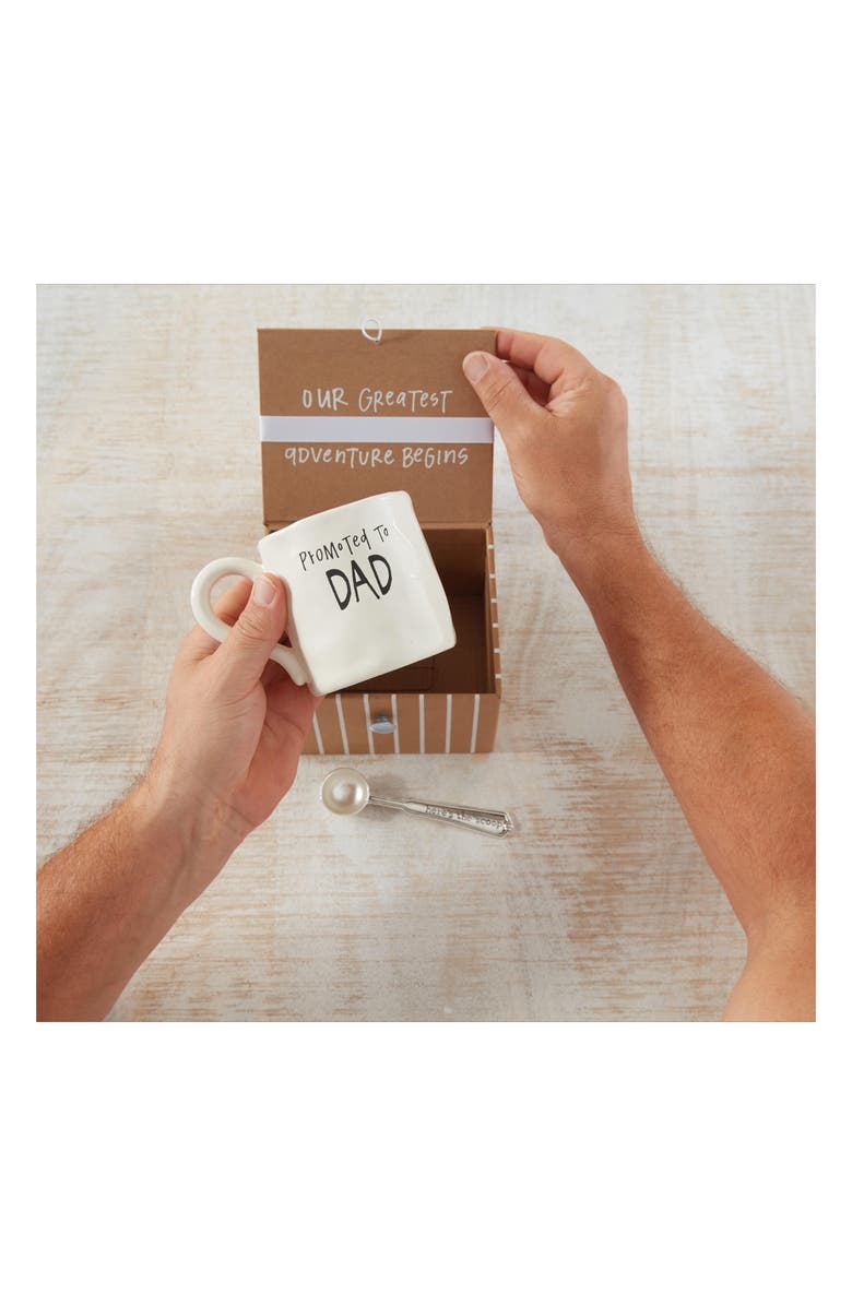 Mud Pie Promoted to Dad Coffee Mug Announcement Gift Box, Alternate, color, 