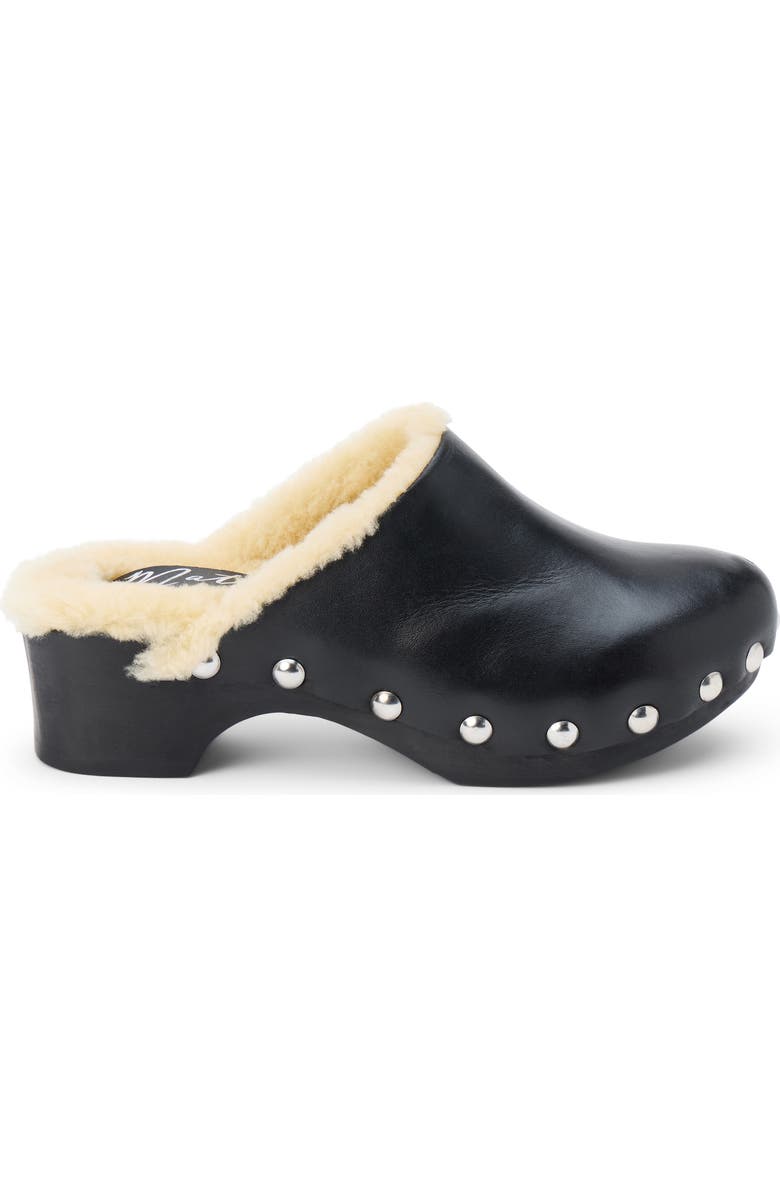 Matisse Mayfair Faux Shearling Lined Clog, Alternate, color, Black