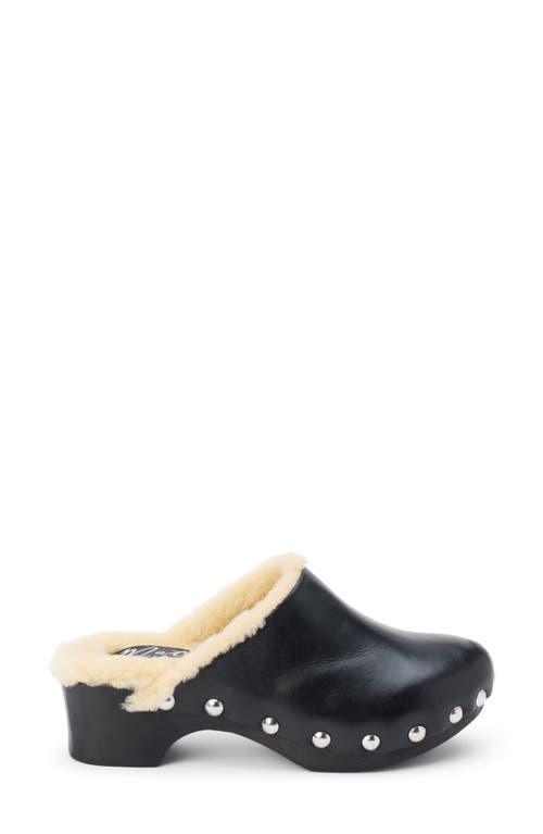 Matisse Mayfair Faux Shearling Lined Clog In Black