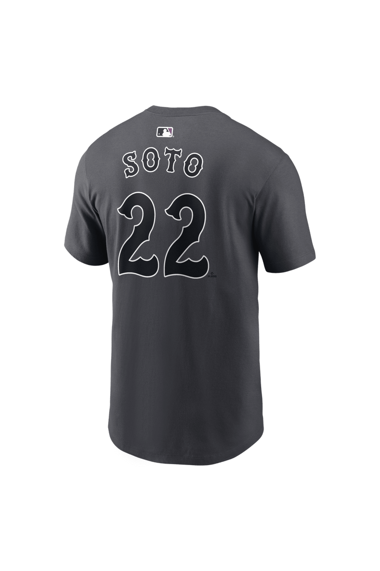 Men's Nike Juan Soto Anthracite New York Mets City Connect Name & Number T-Shirt, Alternate, color, Anthracite