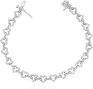 The Lovery Fine Jewelry Diamond Heart Link Bracelet