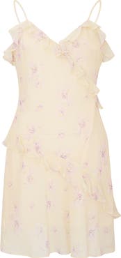 LoveShackFancy Kids' Mini Lomina Floral Ruffle Trim Dress