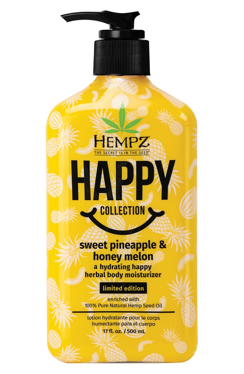 HEMPZ Limited Edition Mini Sweet Pineapple & Honey Melon Herbal Body Moisturizer 2.25 oz., Main, color,