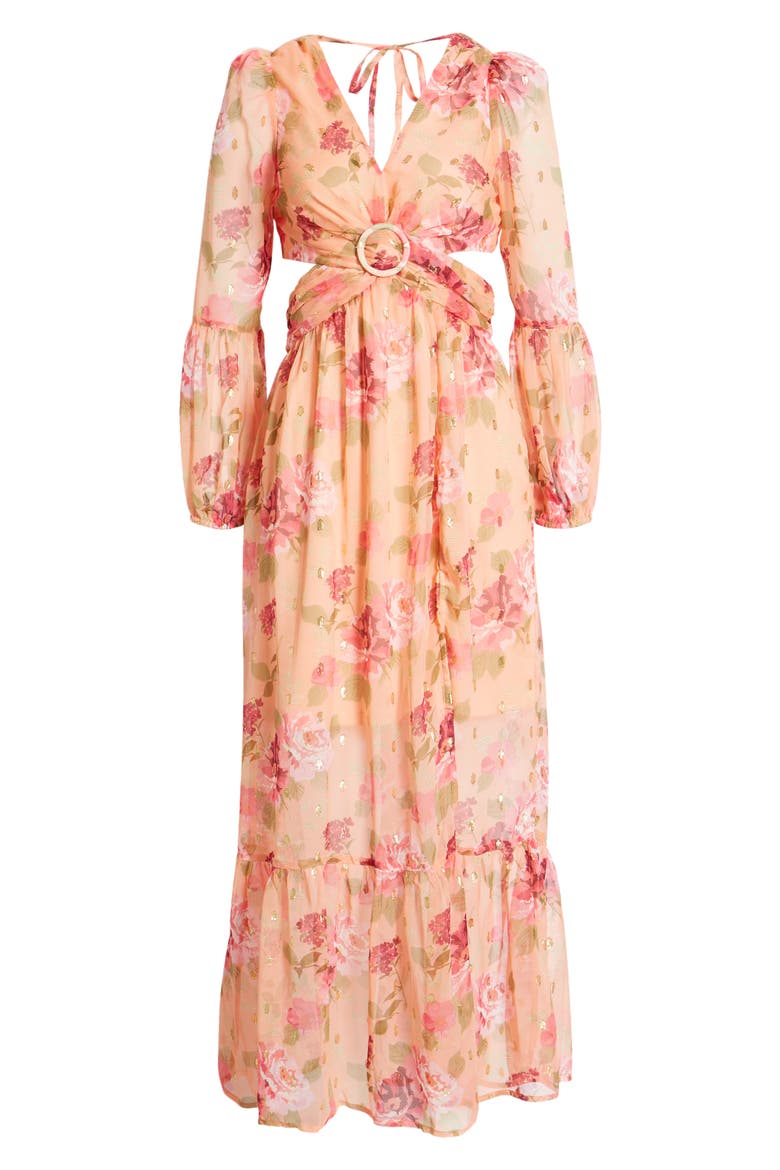 Florence Leila Floral Print Long Sleeve Dress, Alternate, color, FLORENCE PRINT