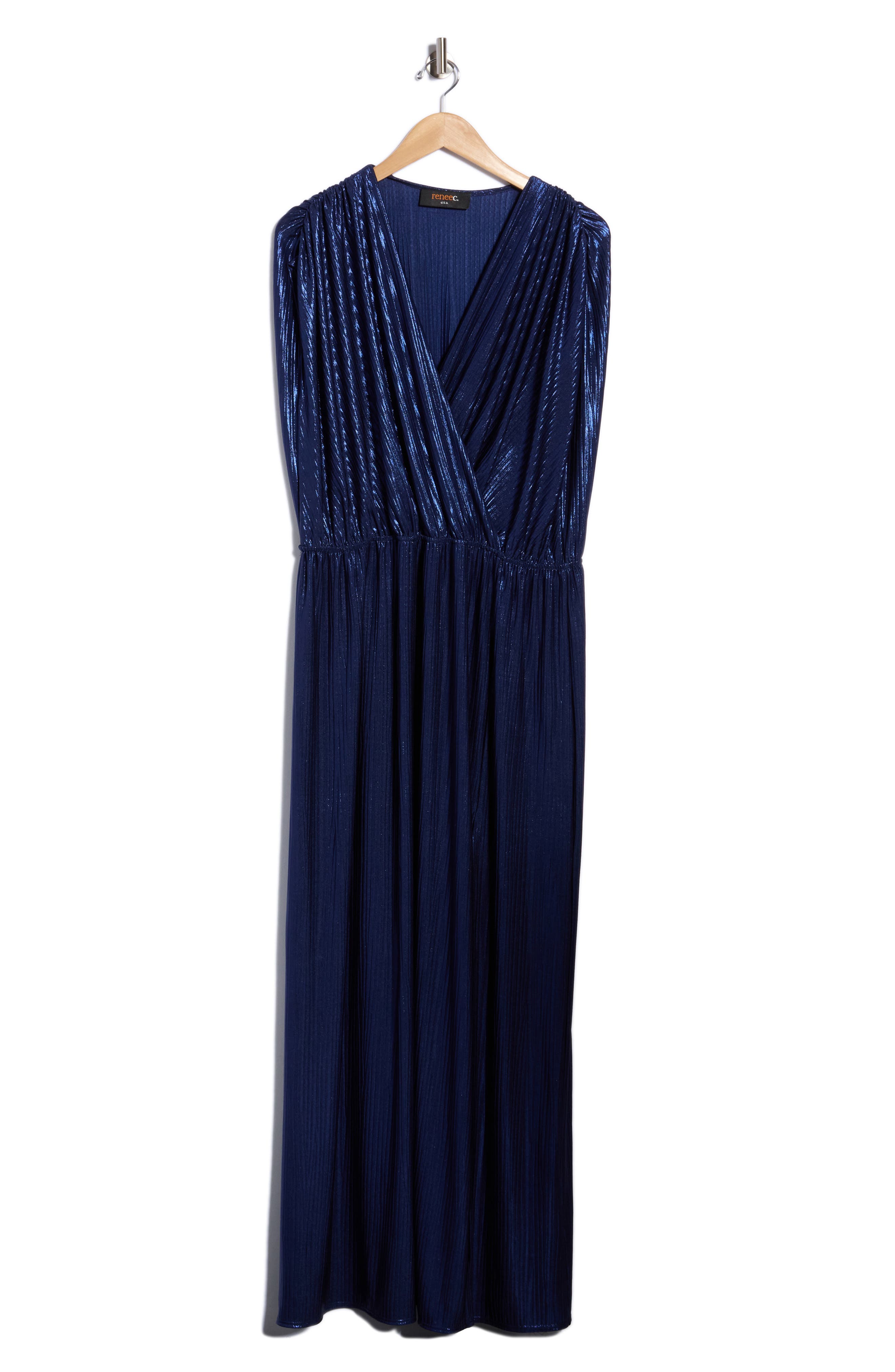 Metallic Sleeveless Maxi Dress