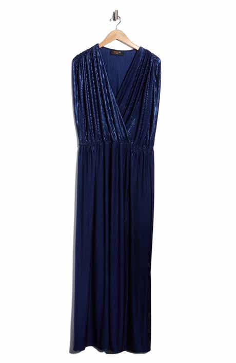 Metallic Sleeveless Maxi Dress