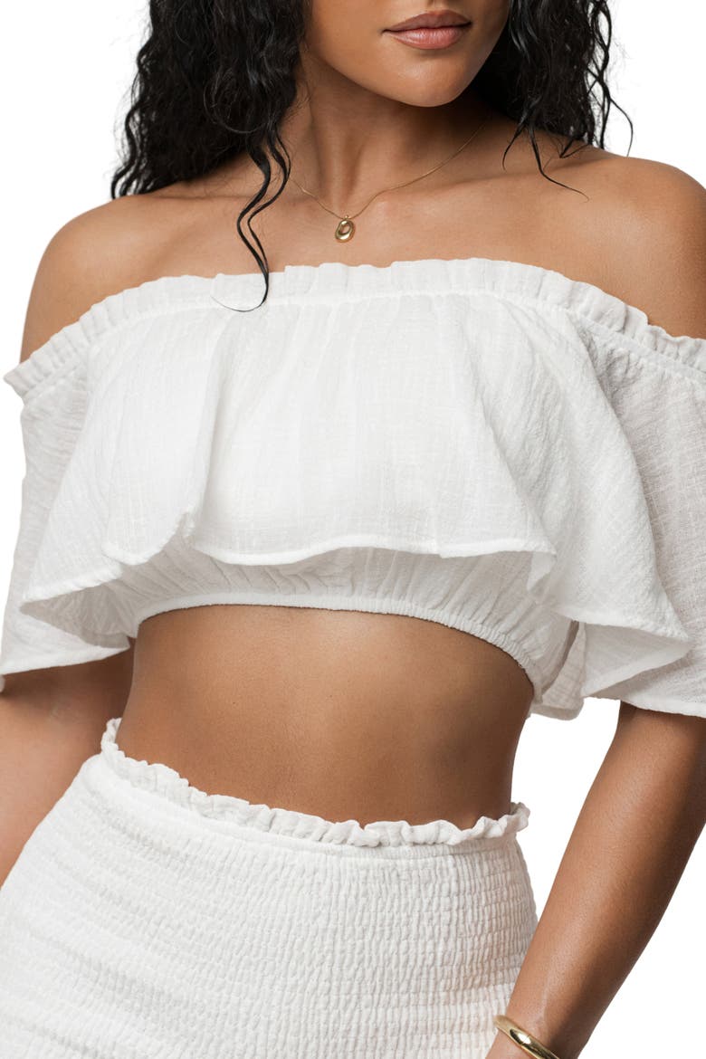 Sienna Ruffled Skirt Set, Alternate, color, White