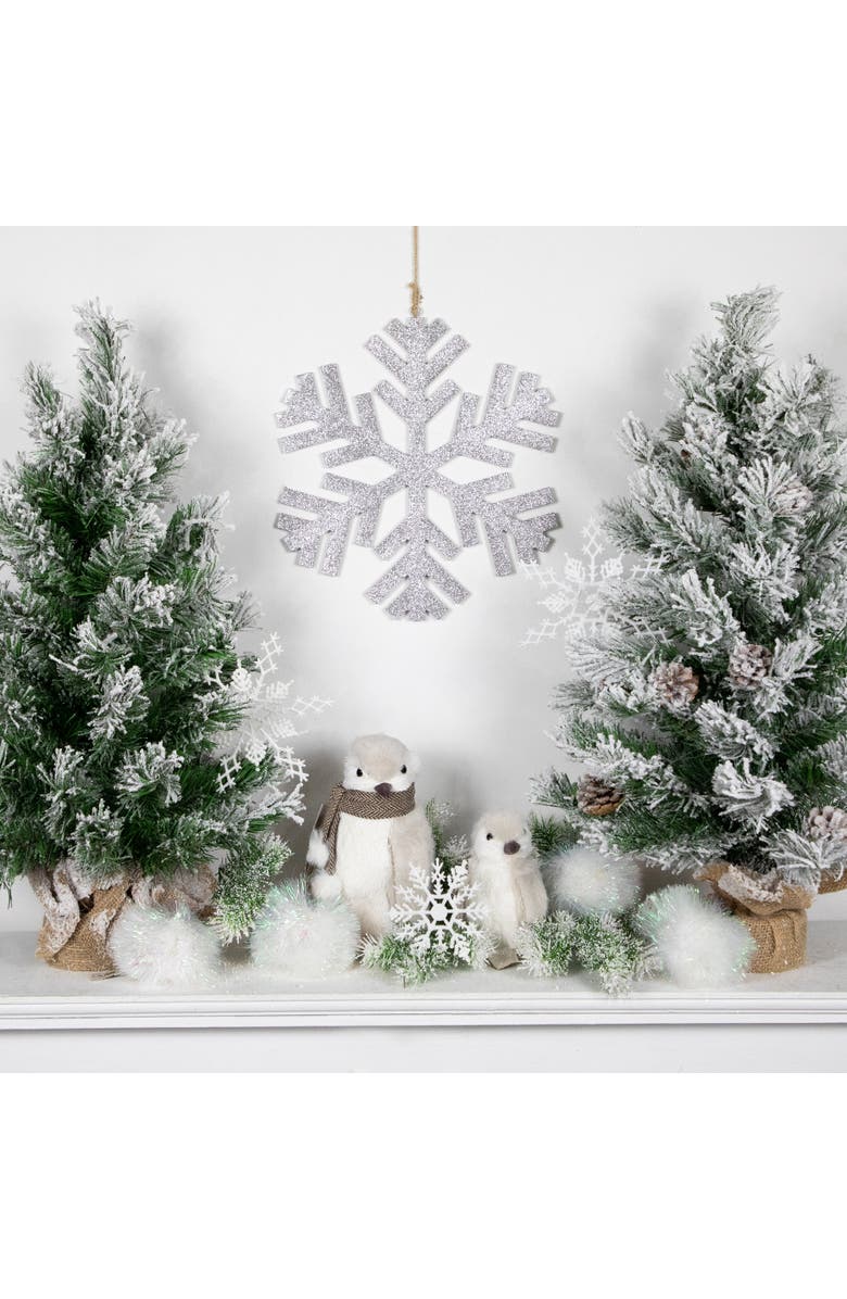 Northlight Sisal Penguin with Scarf Christmas Figure - 8", Alternate, color, Ivory