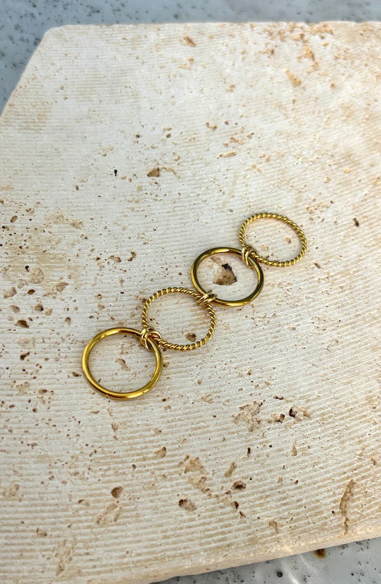 Adornia 18K Gold Plated Stacked Band Ring, Alternate, color, 