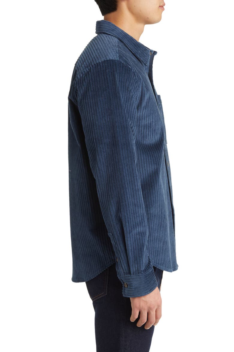 Easy Stretch Corduroy Button-Up Shirt, Alternate, color, WARM MIDNIGHT